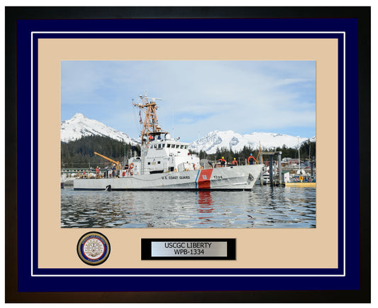 USCGC LIBERTY WPB 1334 Framed Coast Guard Ship Photo Blue 58WPB1334