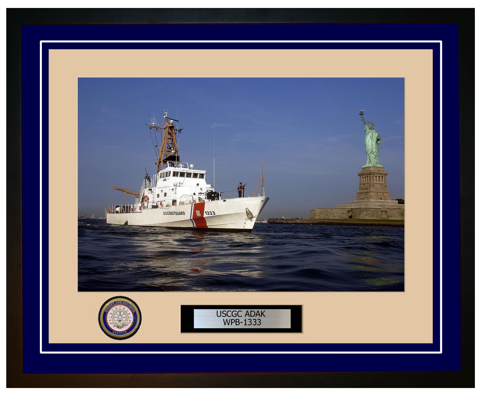 USCGC ADAK WPB 1333 Framed Coast Guard Ship Photo Blue 5WPB1333