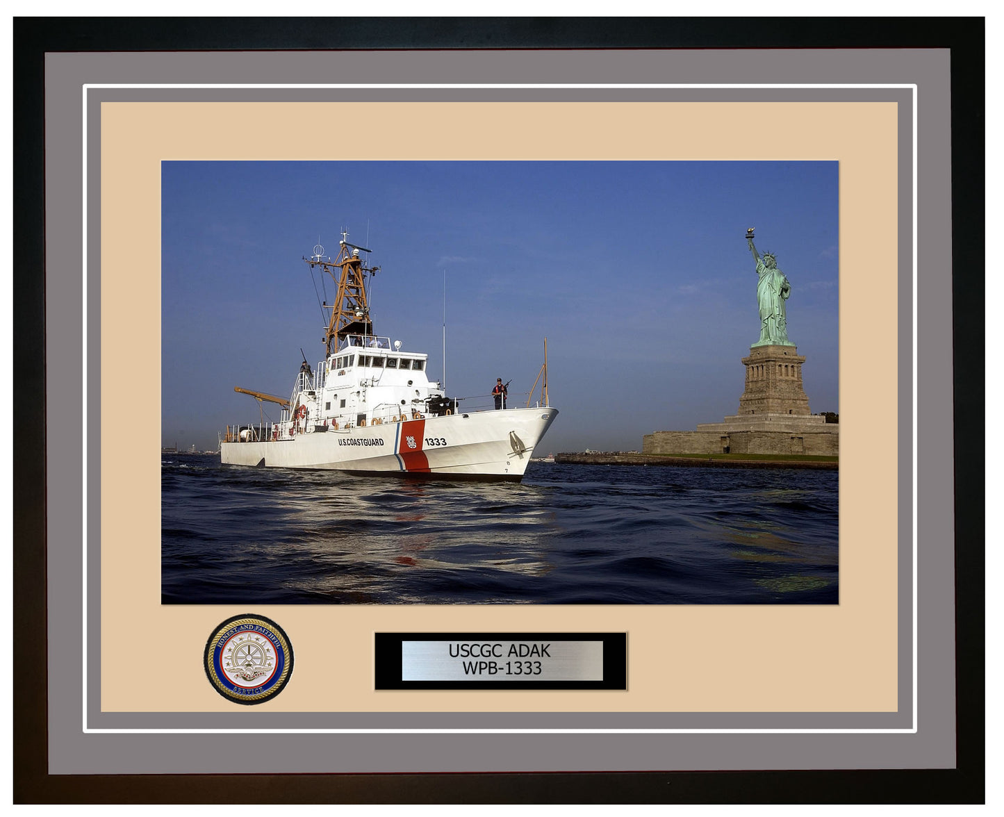 USCGC ADAK WPB 1333 Framed Coast Guard Ship Photo Grey 5WPB1333