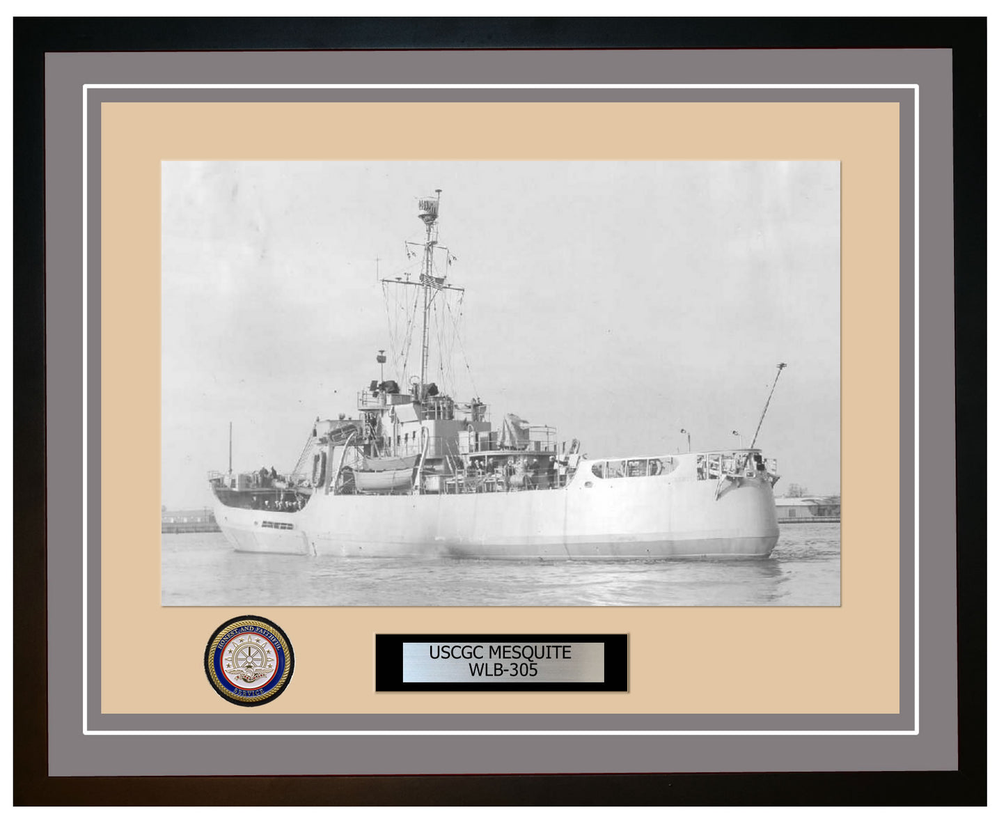 USCGC MESQUITE WLB 305 Framed Coast Guard Ship Photo Grey 73WLB305