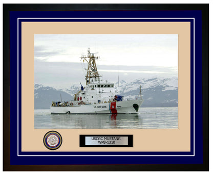 USCGC MUSTANG WPB 1310 Framed Coast Guard Ship Photo Blue 77WPB1310