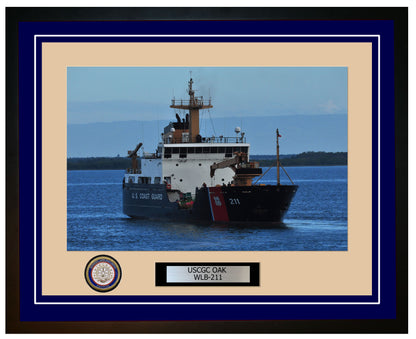 USCGC OAK WLB 211 Framed Coast Guard Ship Photo Blue 81WLB211