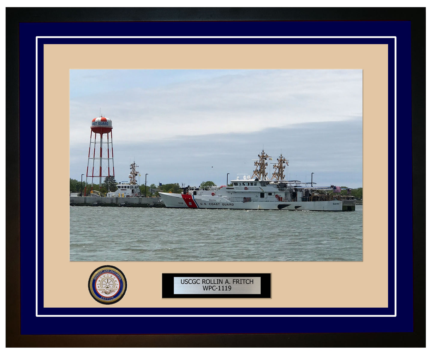 USCGC ROLLIN A. FRITCH WPC 1119 Framed Coast Guard Ship Photo Blue 89WPC1119