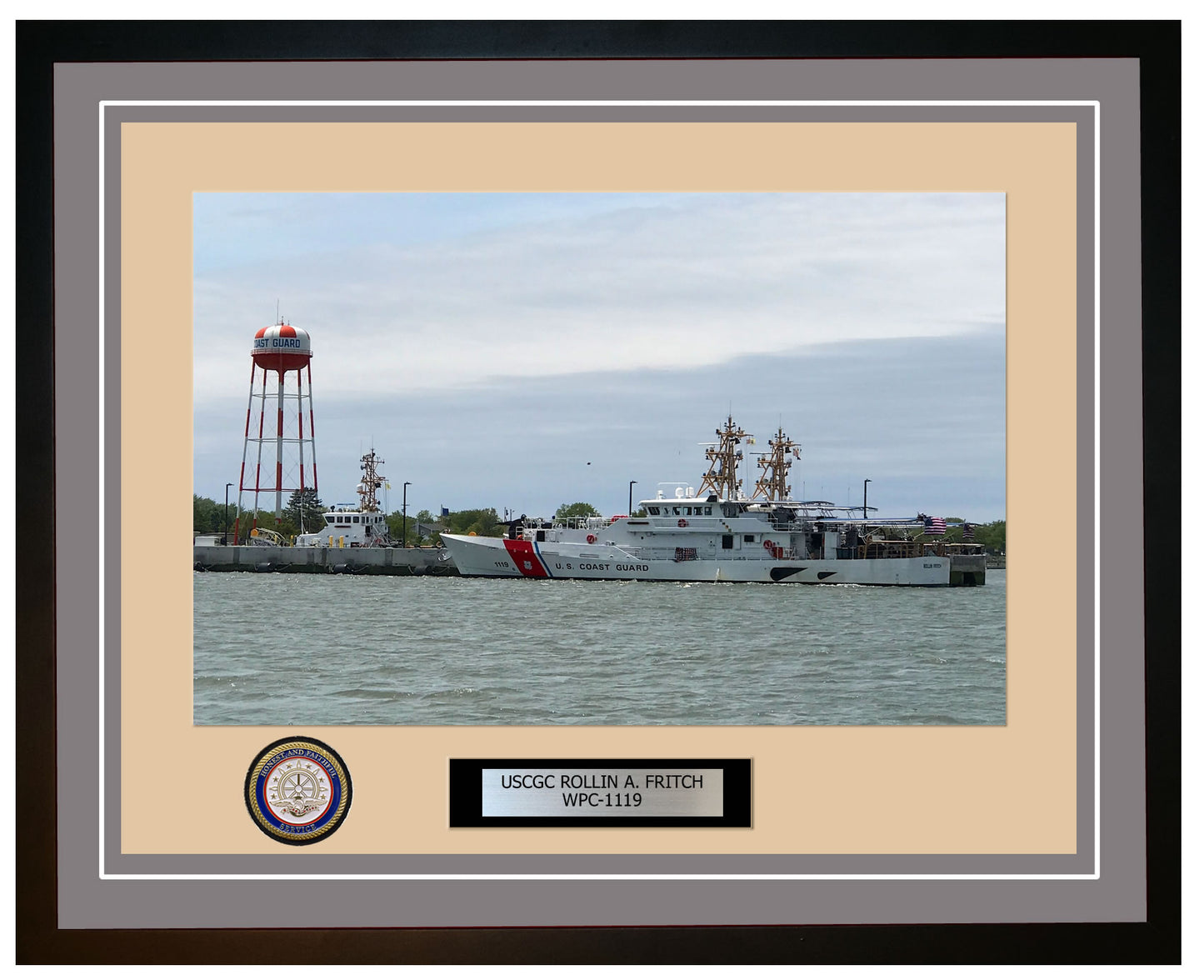 USCGC ROLLIN A. FRITCH WPC 1119 Framed Coast Guard Ship Photo Grey 89WPC1119