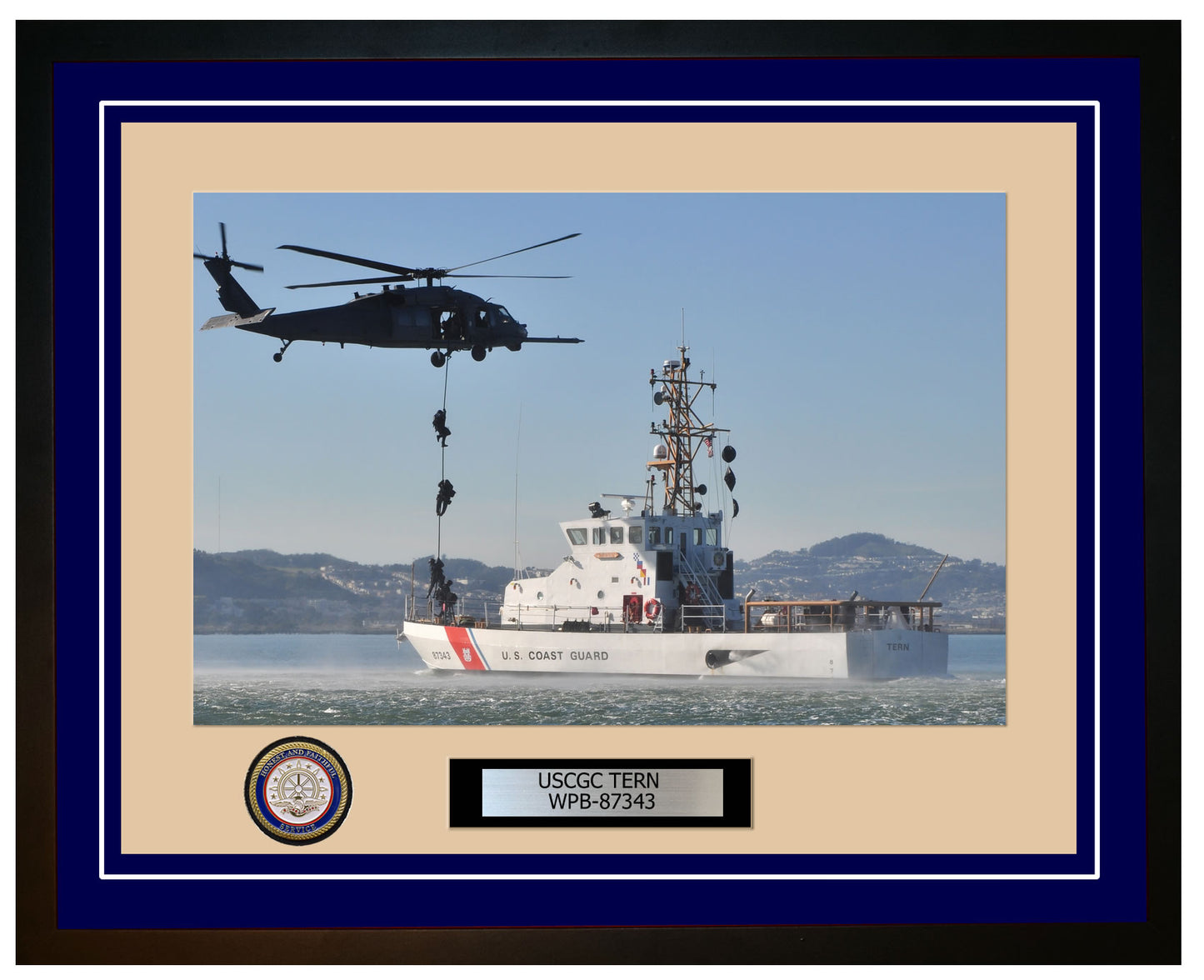 USCGC TERN WPB 87343 Framed Coast Guard Ship Photo Blue 95WPB87343