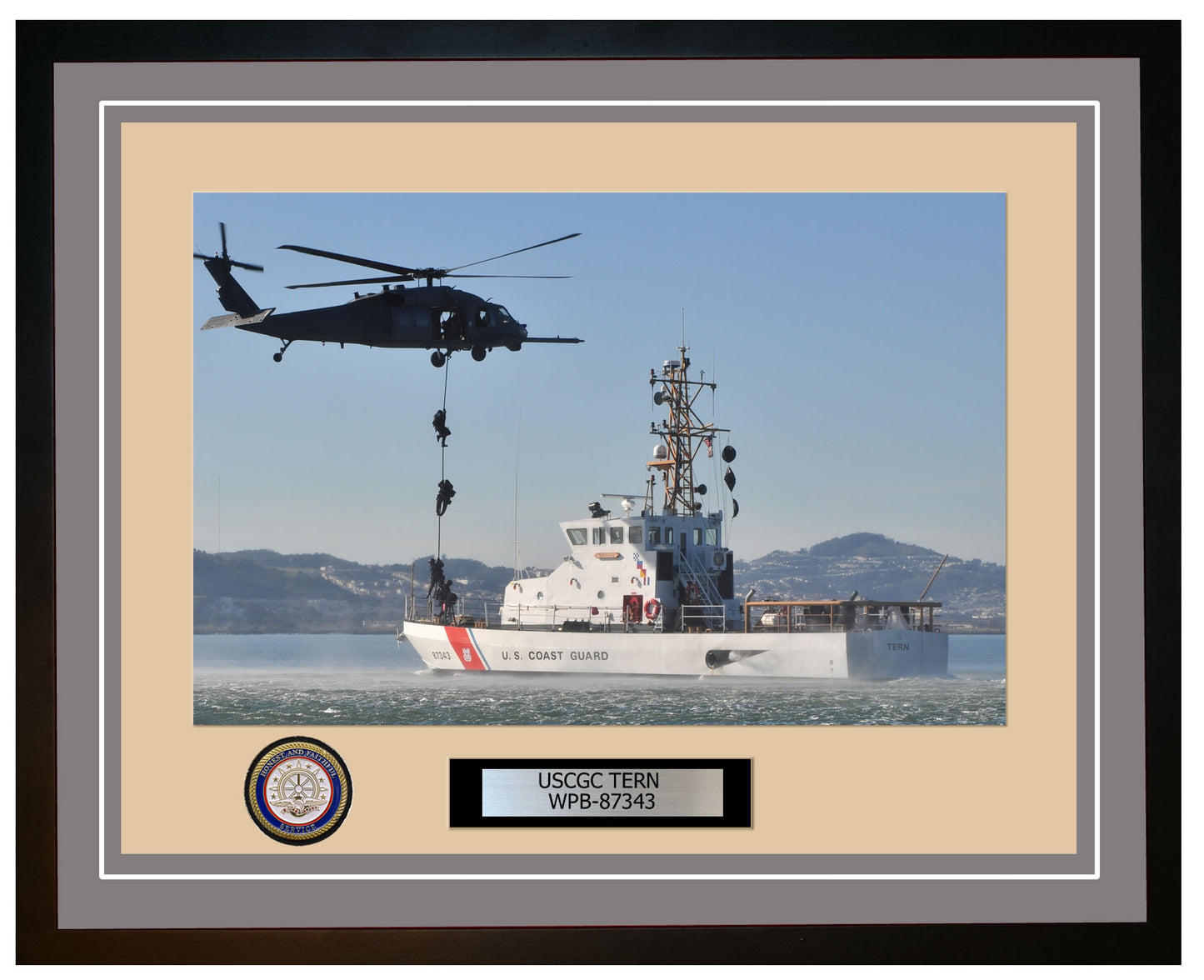 USCGC TERN WPB 87343 Framed Coast Guard Ship Photo Grey 95WPB87343