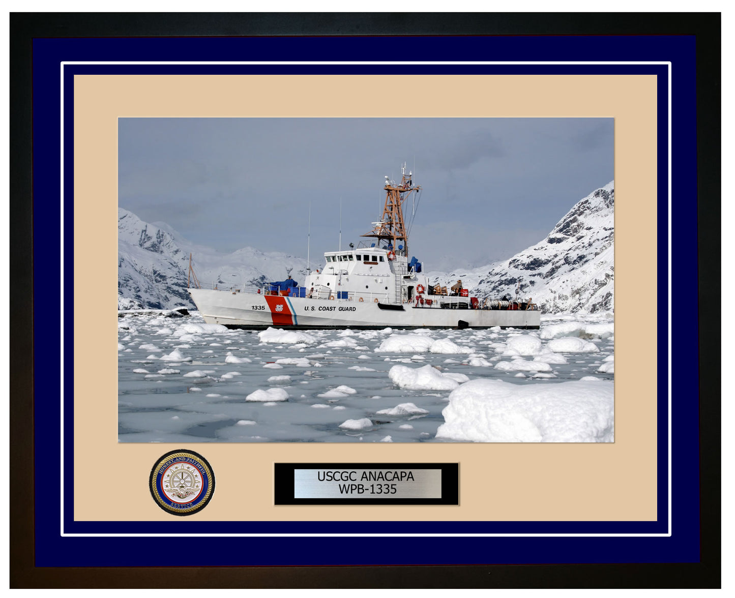 USCGC ANACAPA WPB 1335 Framed Coast Guard Ship Photo Blue 9WPB1335