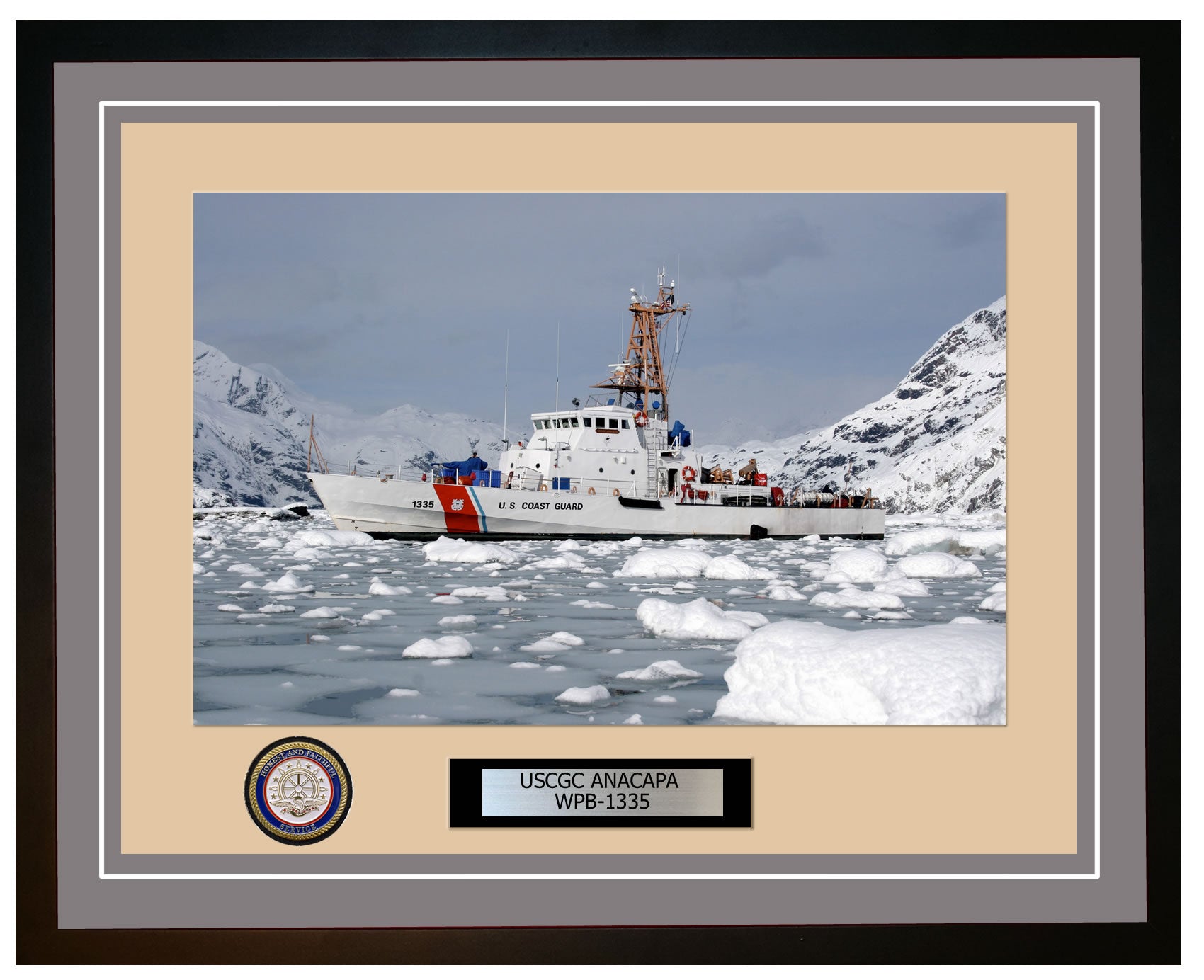 USCGC ANACAPA WPB 1335 Framed Coast Guard Ship Photo Grey 9WPB1335