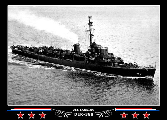 USS Lansing DER-388 Canvas Photo Print