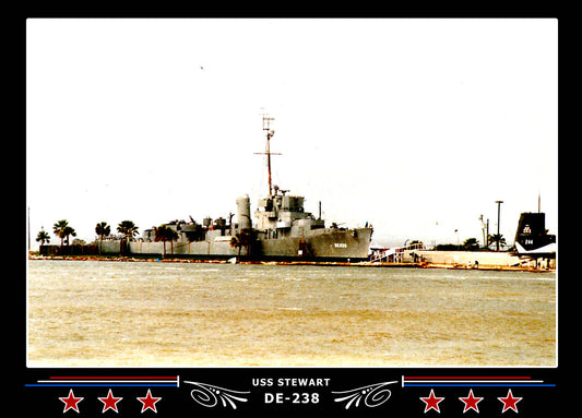 USS Stewart DE-238 Canvas Photo Print