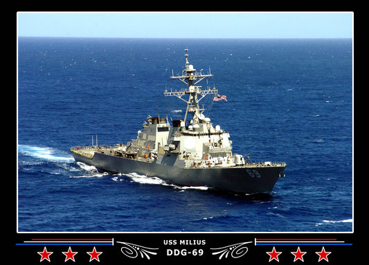 USS Milius DDG-69 Canvas Photo Print