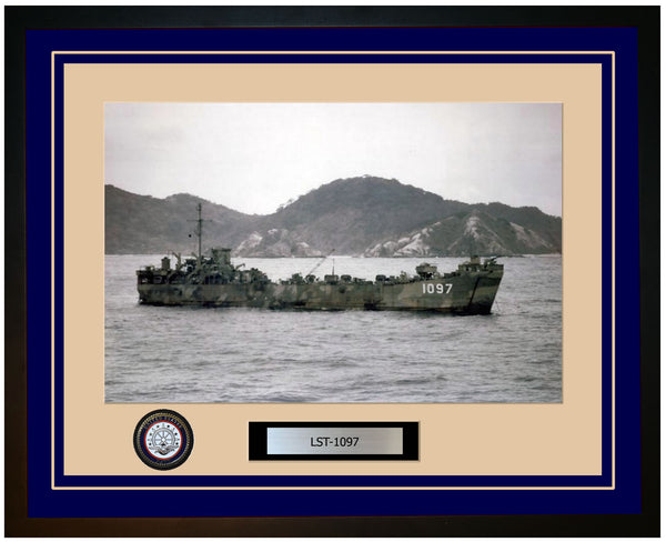 Uss Th Lst-1097 Framed Navy Ship Photo Burgundy – Navy Emporium