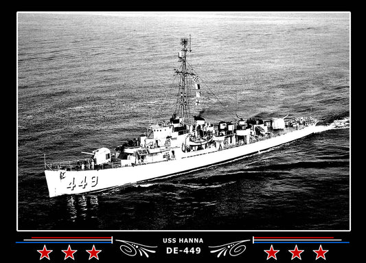 USS Hanna DE-449 Canvas Photo Print