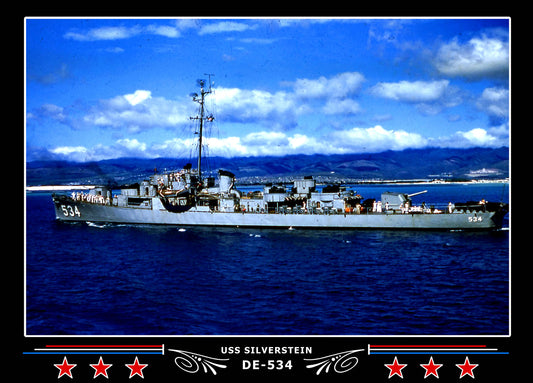 USS Silverstein DE-534 Canvas Photo Print