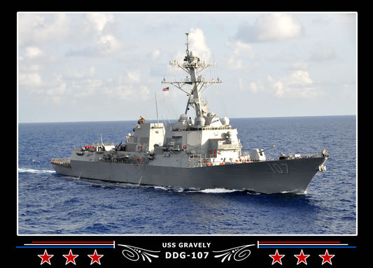 USS Gravely DDG-107 Canvas Photo Print