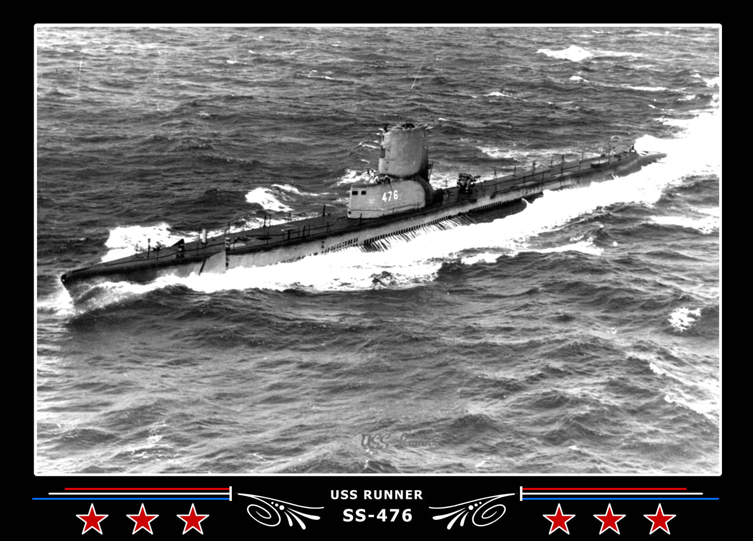 USS Runner SS-476 Canvas Photo Print