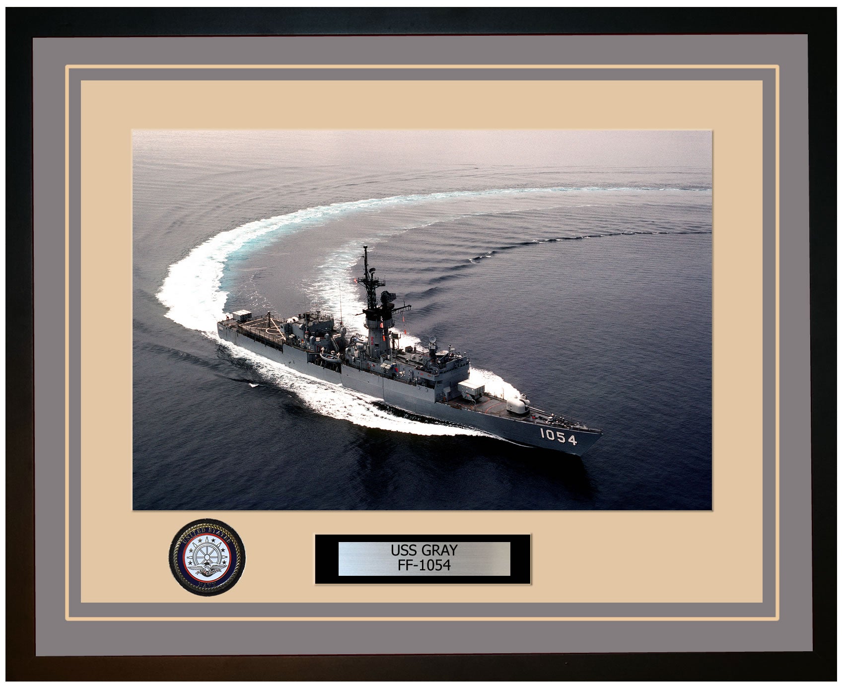 USS GRAY FF-1054 Framed Navy Ship Photo Grey