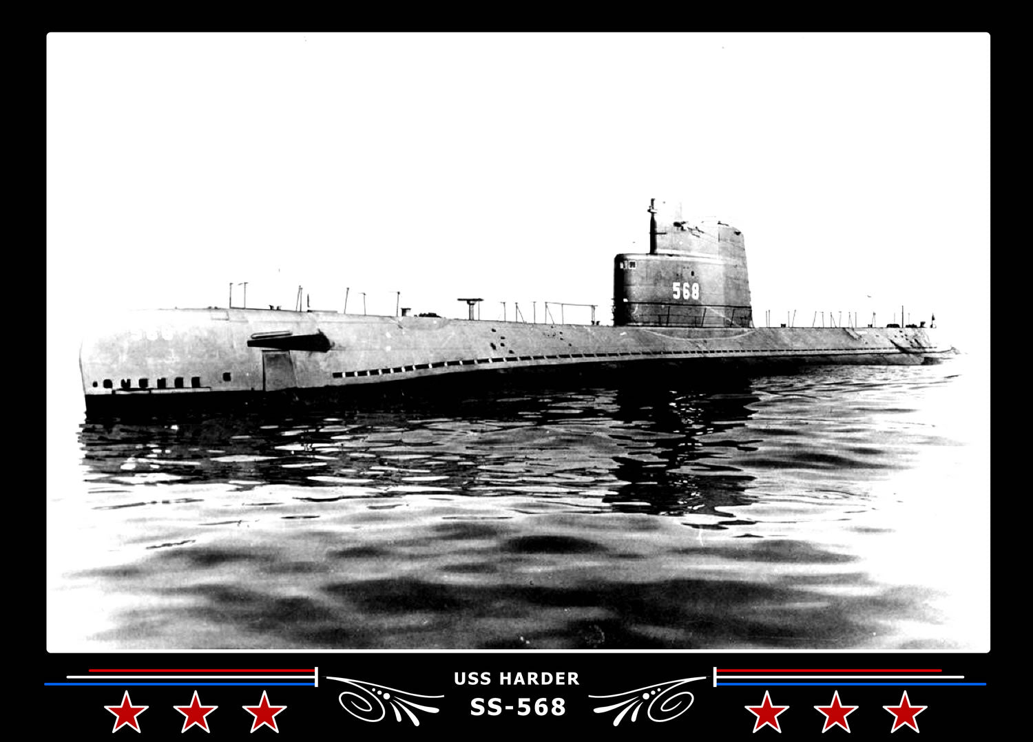 USS Harder SS-568 Canvas Photo Print