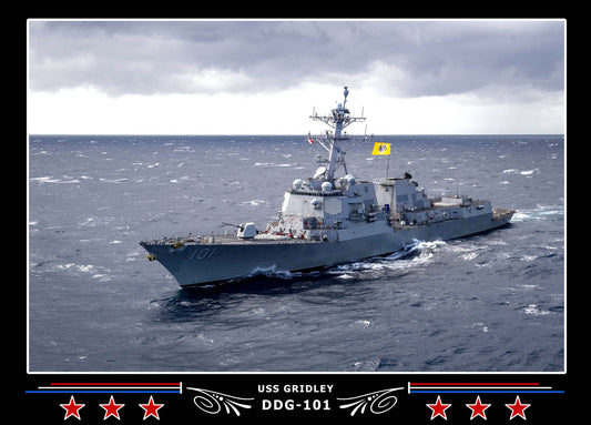 USS Gridley DDG-101 Canvas Photo Print