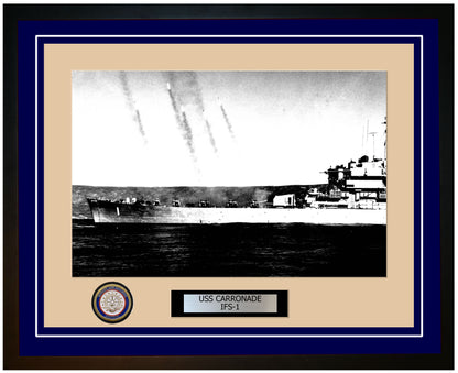 USS Carronade IFS-1 Framed Navy Ship Photo Blue