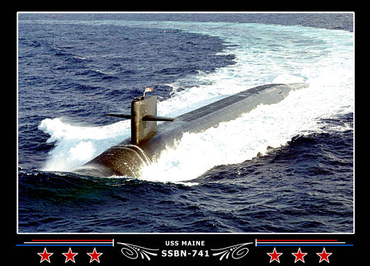 USS Maine SSBN-741 Canvas Photo Print