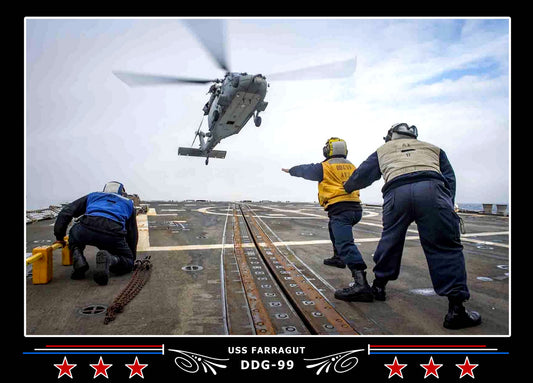 USS Farragut DDG-99 Canvas Photo Print