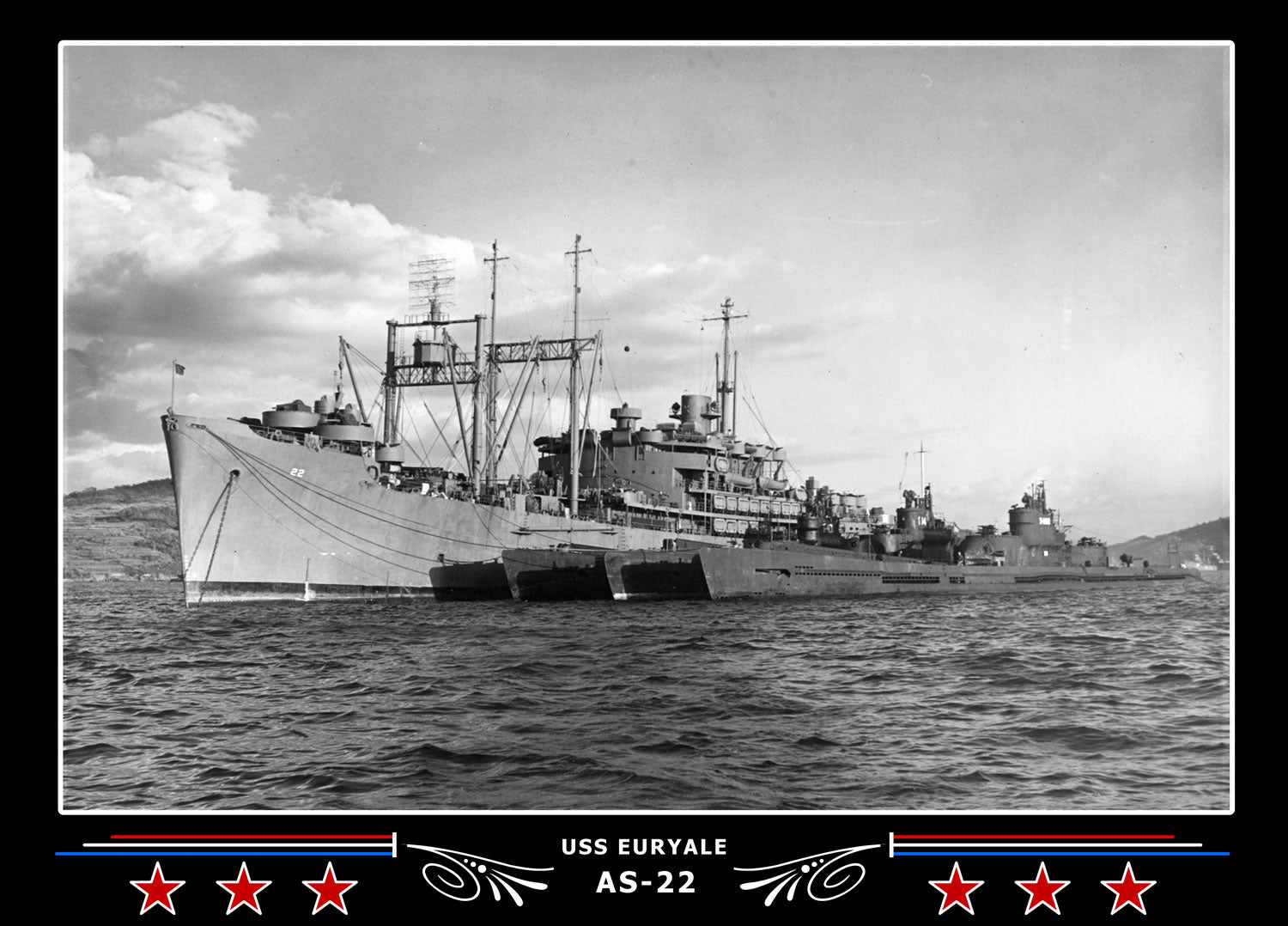 USS Euryale AS-22 Canvas Photo Print