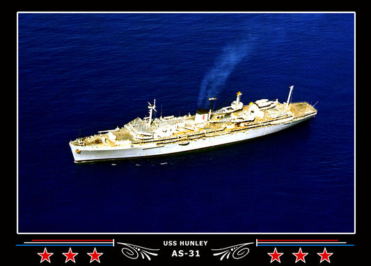 USS Hunley AS-31 Canvas Photo Print