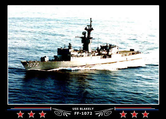 USS Blakely FF-1072 Canvas Photo Print