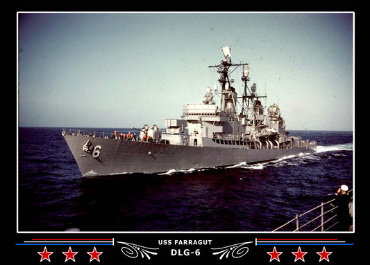 USS Farragut DLG-6 Canvas Photo Print