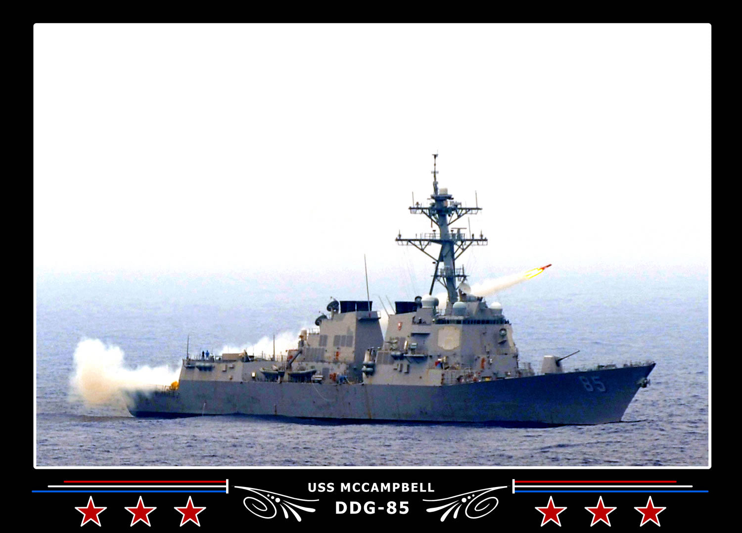 USS Mccampbell DDG-85 Canvas Photo Print