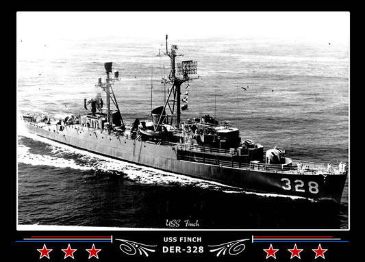 USS Finch DER-328 Canvas Photo Print