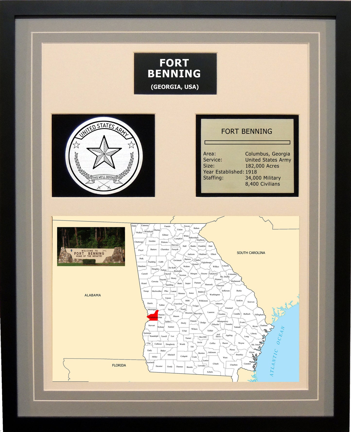 Otis AFB - Framed Air Force Base Photo Plaque