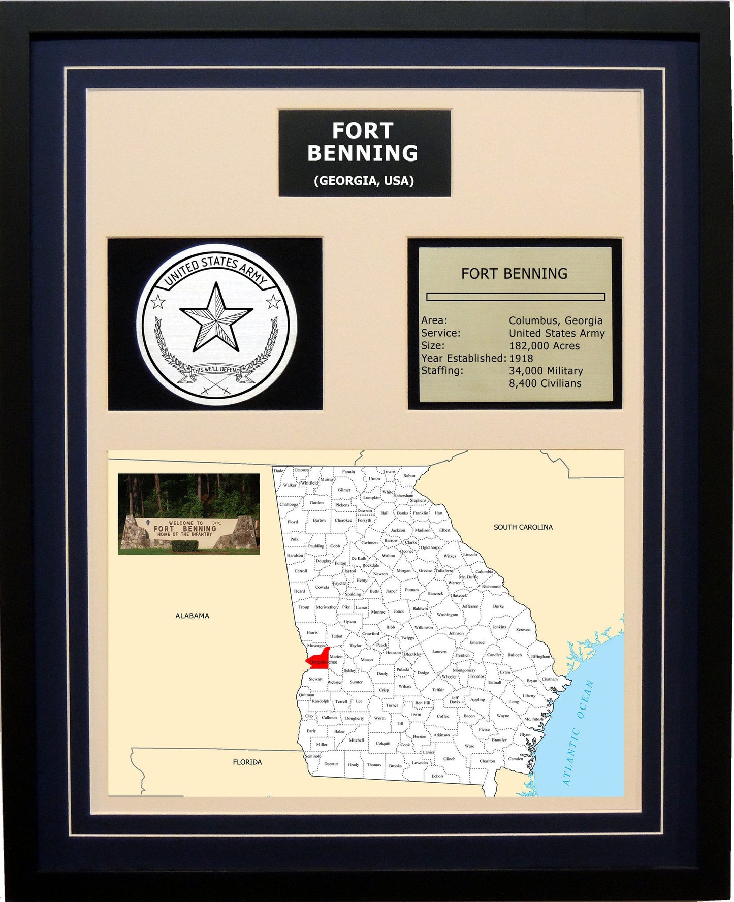 Otis AFB - Framed Air Force Base Photo Plaque