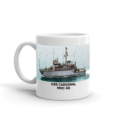 USS Cardinal MHC-60 Coffee Cup Mug Left Handle