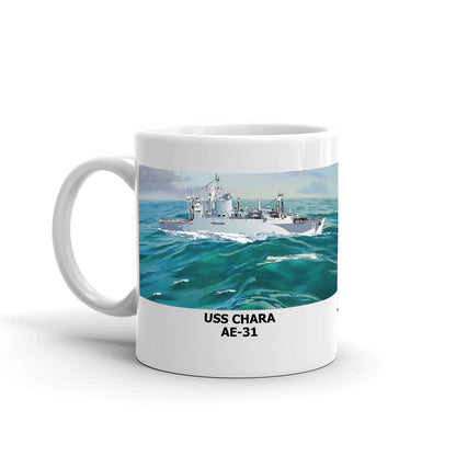 USS Chara AE-31 Coffee Cup Mug Left Handle