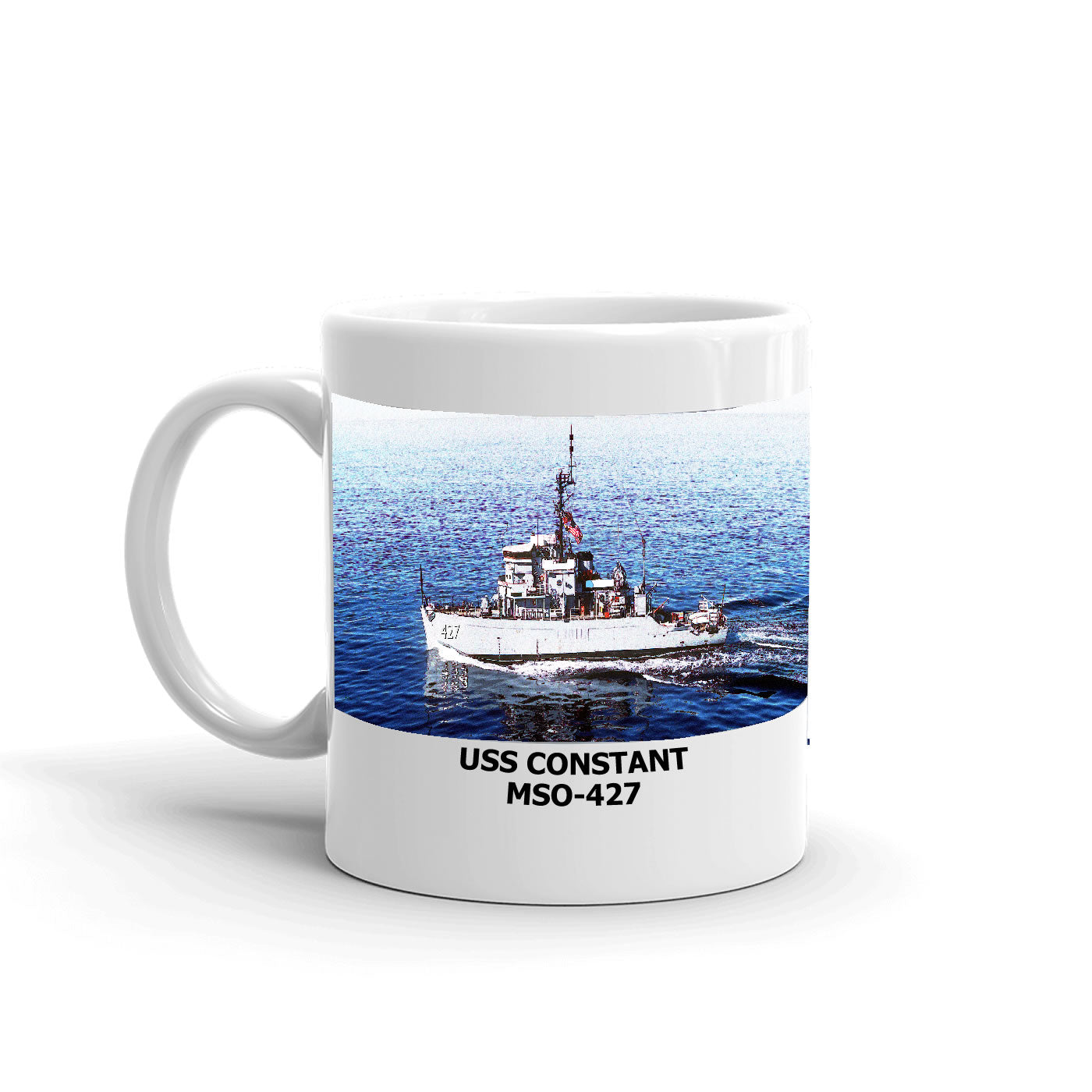 USS Constant MSO-427 Coffee Cup Mug Left Handle