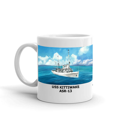 USS Kittiwake ASR-13 Coffee Cup Mug Left Handle