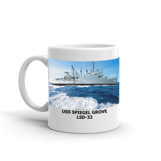 USS Spiegel Grove LSD-32 Coffee Cup Mug Left Handle