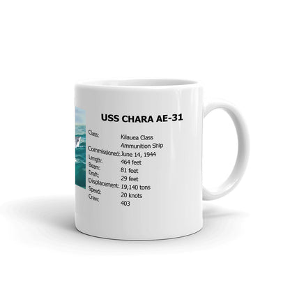 USS Chara AE-31 Coffee Cup Mug Right Handle