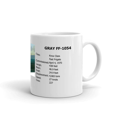 USS Gray FF-1054 Coffee Cup Mug Right Handle