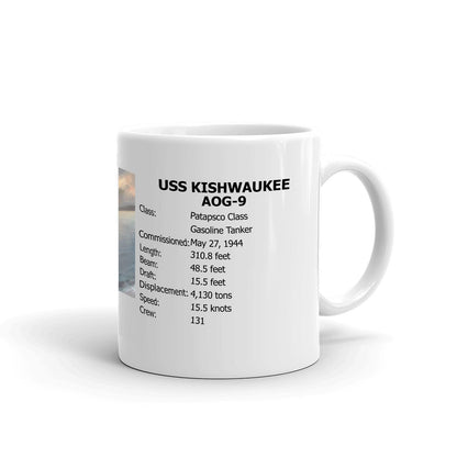 USS Kishwaukee AOG-9 Coffee Cup Mug Right Handle