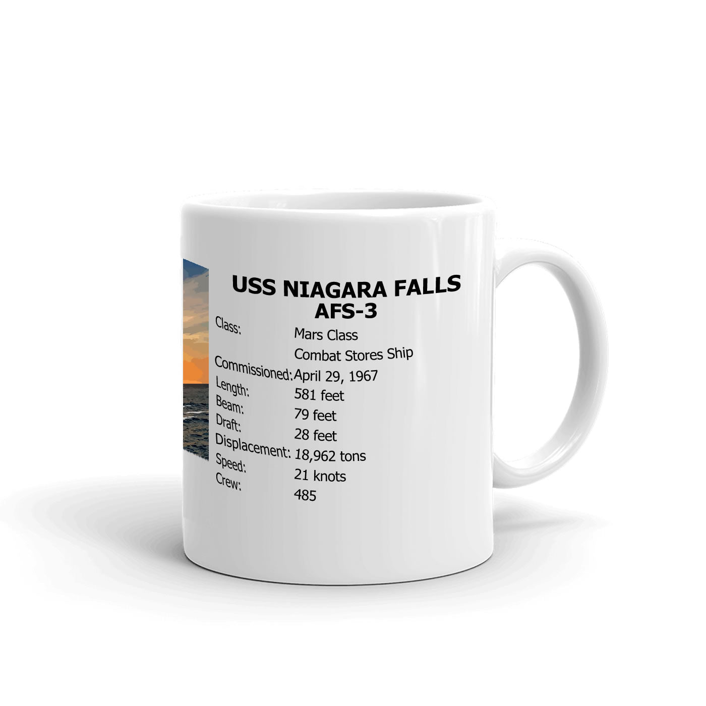 USS Niagara Falls AFS-3 Coffee Cup Mug