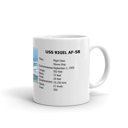 USS Rigel AF-58 Coffee Cup Mug Right Handle