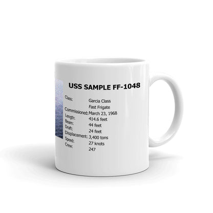 USS Sample FF-1048 Coffee Cup Mug Right Handle