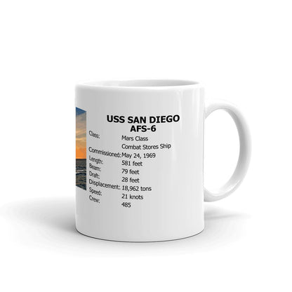 USS San Diego AFS-6 Coffee Cup Mug