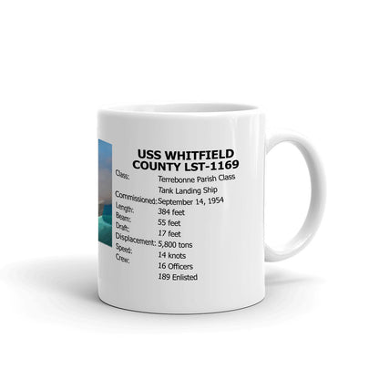 USS Whitfield County LST-1169 Coffee Cup Mug Right Handle