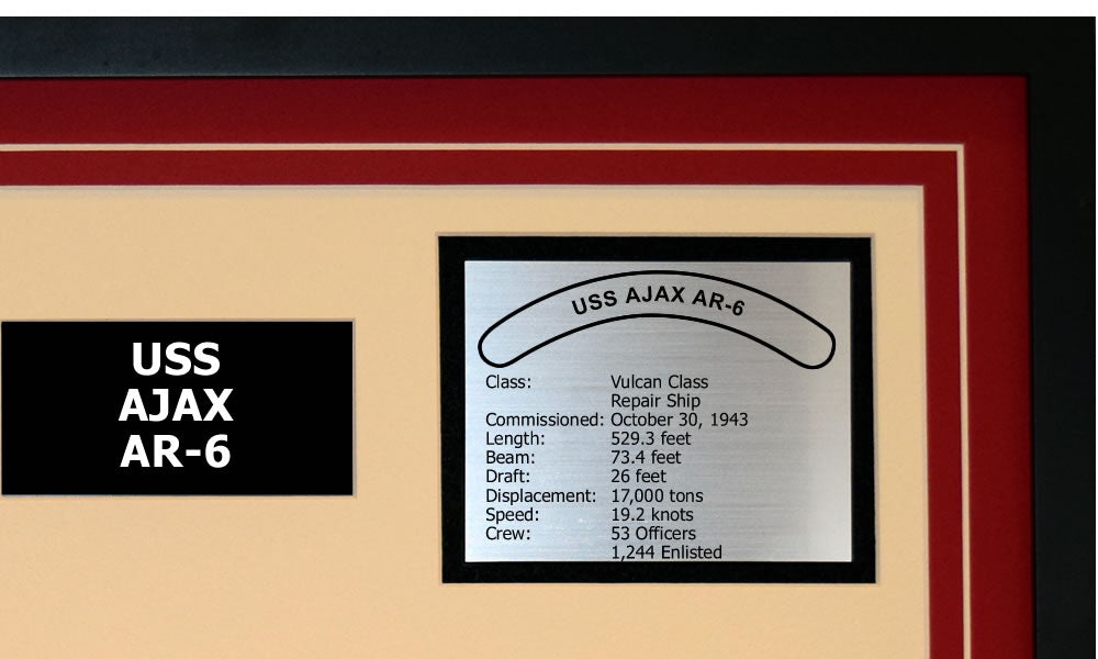 Store U.s.s Ajax ship Plaque