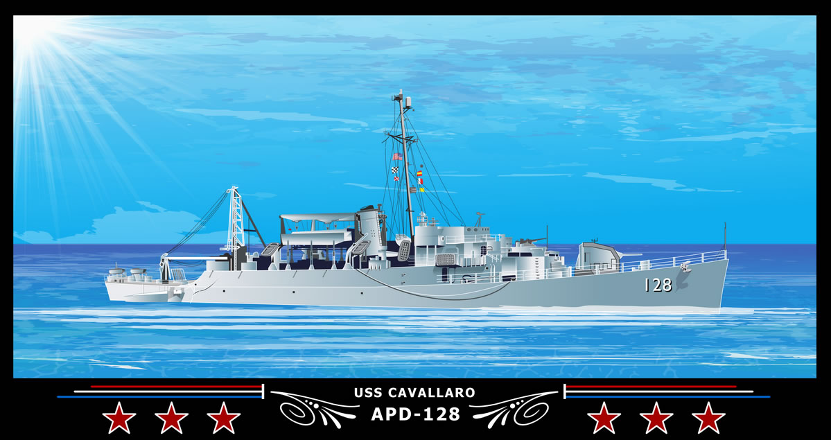 USS Cavallaro APD-128 Art Print