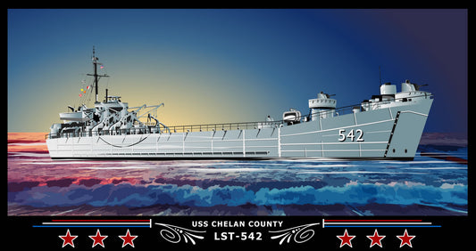 USS Chelan County LST-542 Art Print